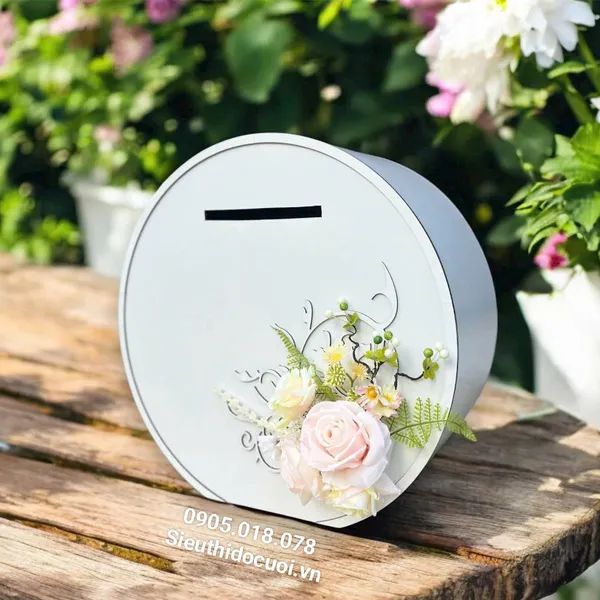 Thùng tiền đám cưới hình tròn