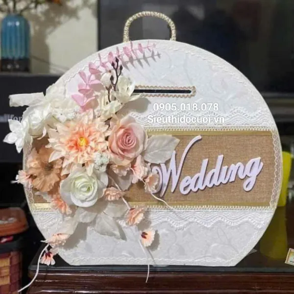 Thùng tiền đám cưới hình tròn