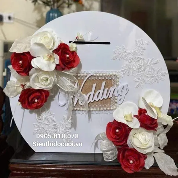 Thùng tiền đám cưới hình tròn