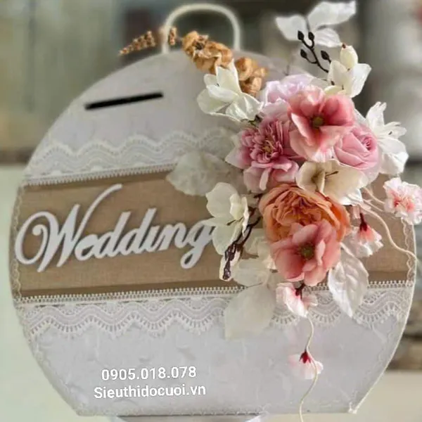 Thùng tiền đám cưới hình tròn