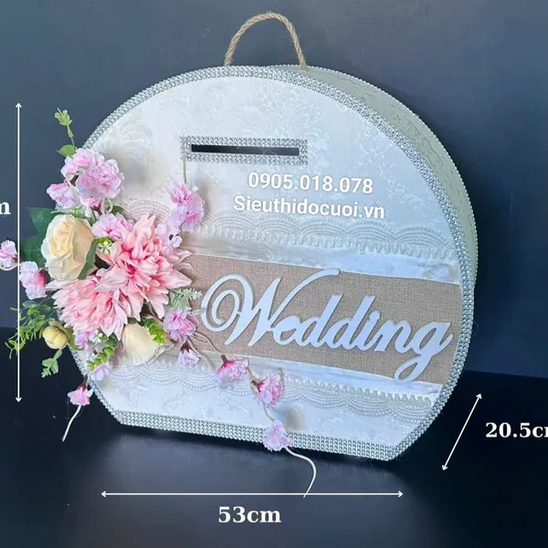 Thùng tiền đám cưới hình tròn