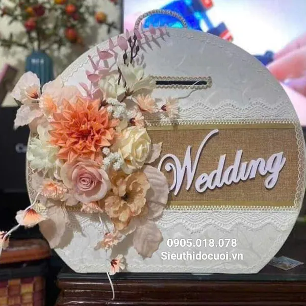 Thùng tiền đám cưới hình tròn