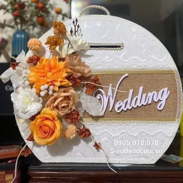 Thùng tiền đám cưới hình tròn