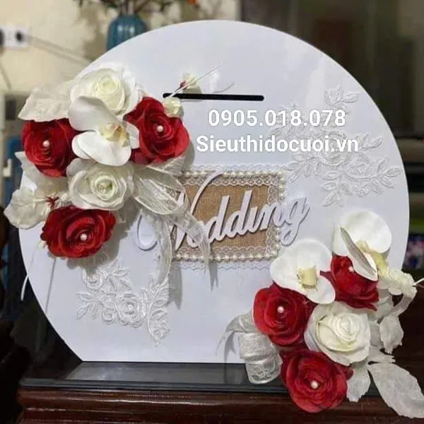 Thùng tiền đám cưới hình tròn