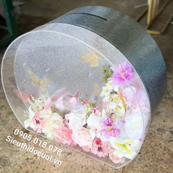 Thùng tiền đám cưới hình tròn