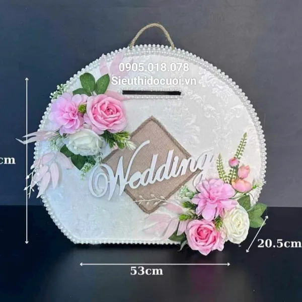 Thùng tiền đám cưới hình tròn