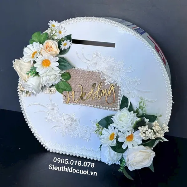 Thùng tiền đám cưới hình tròn