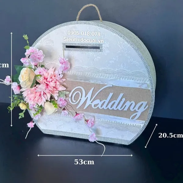 Thùng tiền đám cưới hình tròn