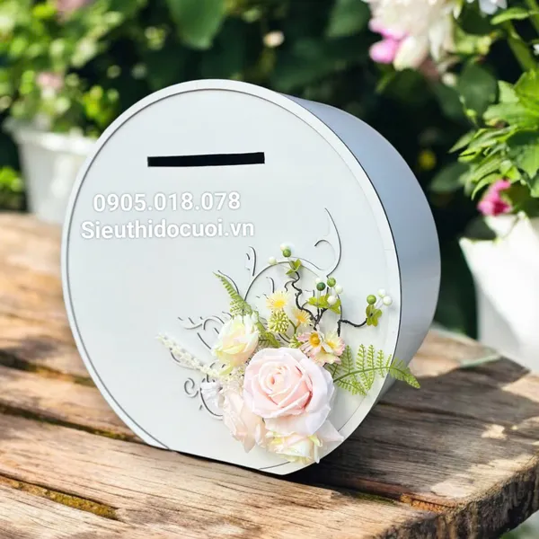 Thùng tiền đám cưới hình tròn