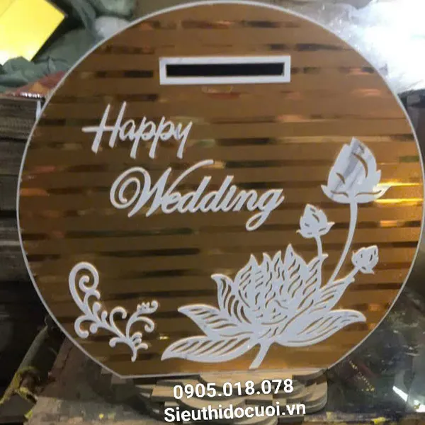Thùng tiền đám cưới hình tròn