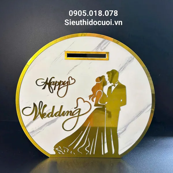Thùng tiền đám cưới hình tròn