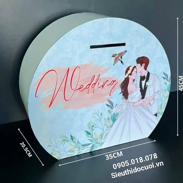 Thùng tiền đám cưới hình tròn