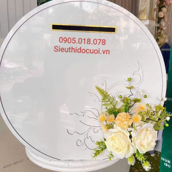 Thùng tiền đám cưới hình tròn