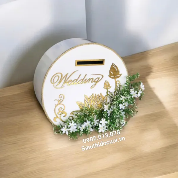 Thùng tiền đám cưới hình tròn TT14