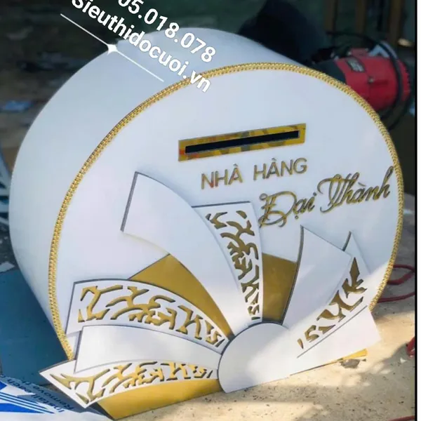 Thùng tiền đám cưới hình tròn TT15