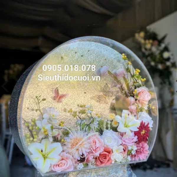 Thùng tiền đám cưới hình tròn TT37