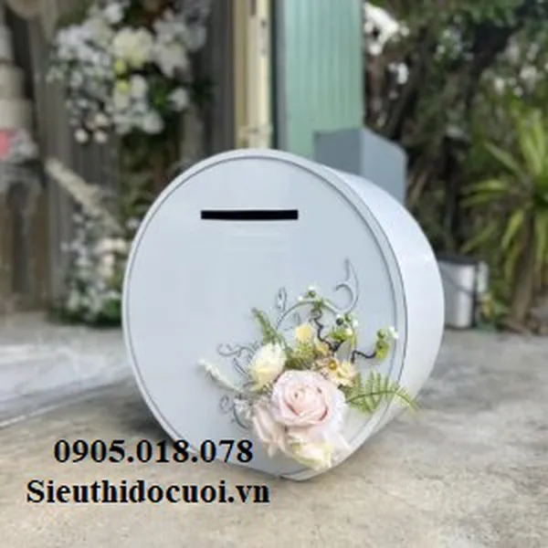 Thùng tiền đám cưới hình tròn TT39
