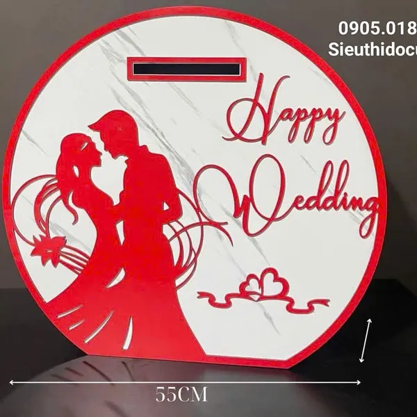 Thùng tiền đám cưới hình tròn