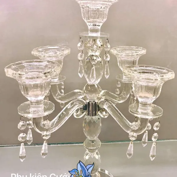 Trụ nến pha lê trong suốt giá rẻ
