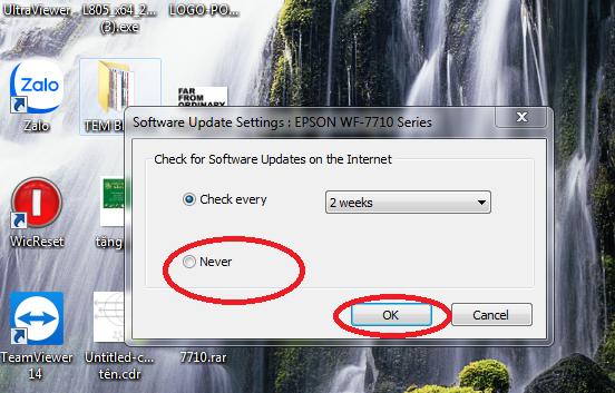 tắt tự cập nhật phần mềm máy in
