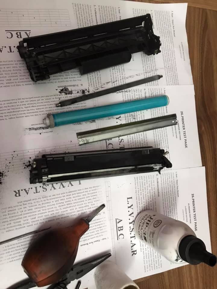 nạp mực máy in hp 1102