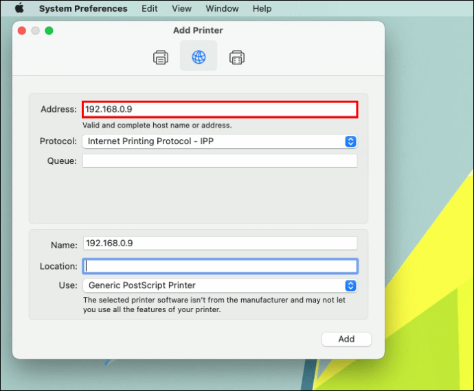 cài máy in trên MAC