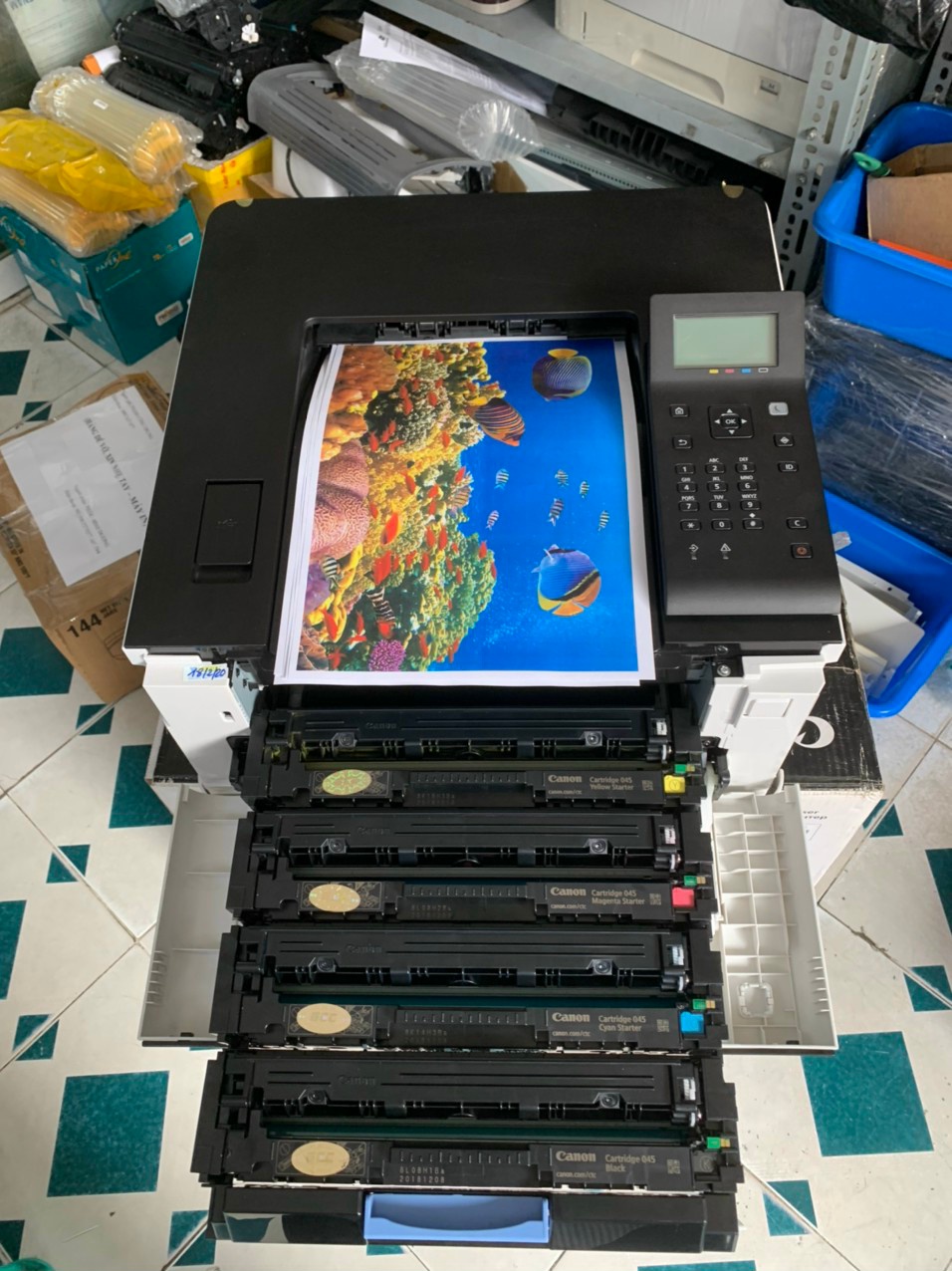 thay mực máy in laser màu