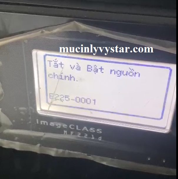 máy in canon báo lỗi E225-0001