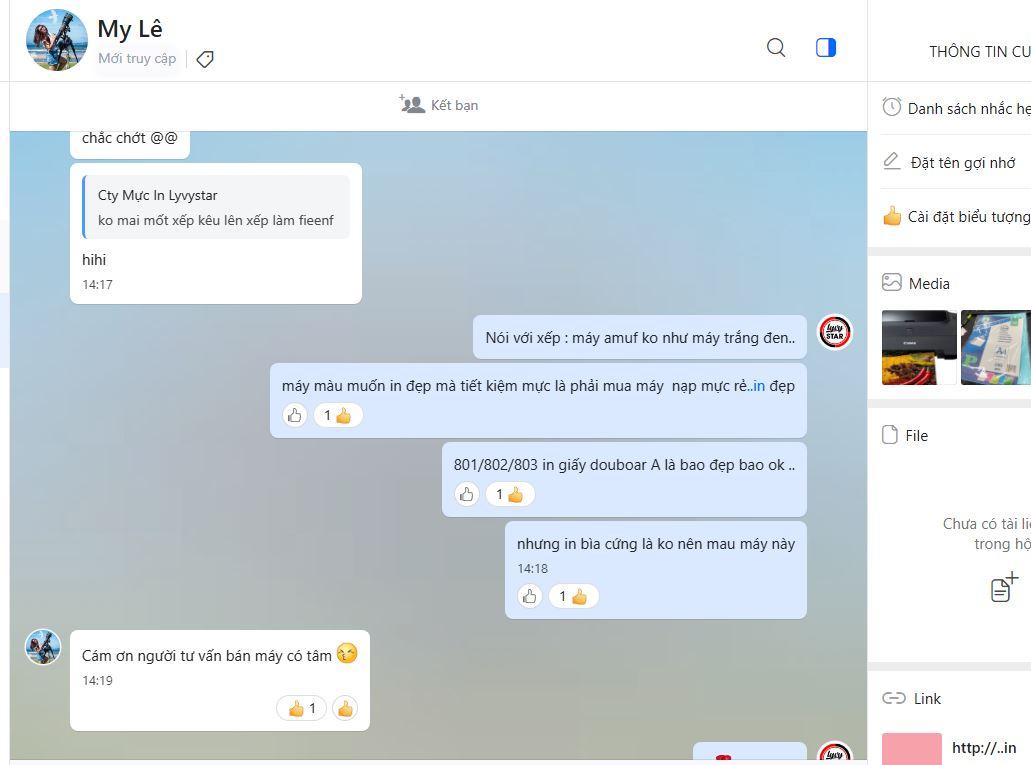 phản hồi của khách hàng Lyvystar