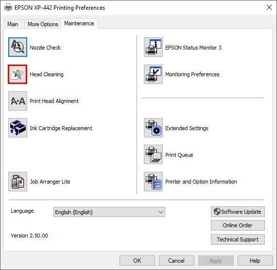 đầu phun nghẹt mực