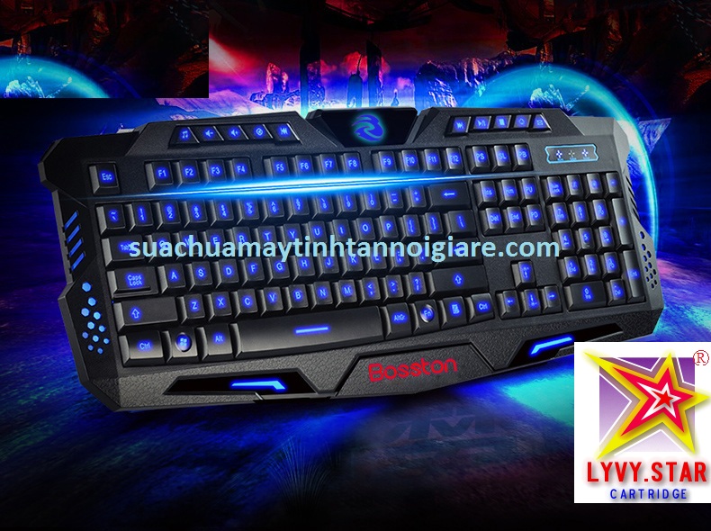 Bàn Phím Chuyên Game Bosston G888 Led 3 Màu-chuyen-game-lyvystar