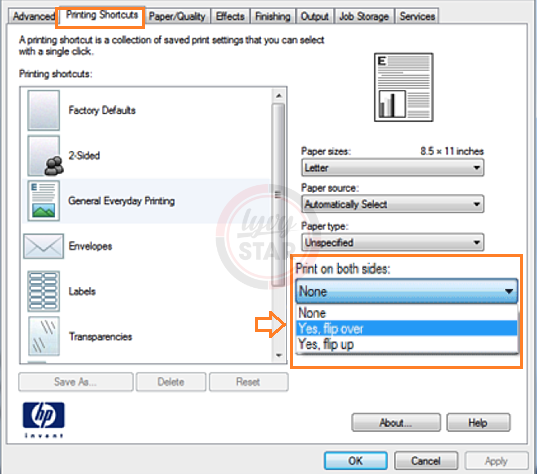 Cách in 2 mặt giấy ngang không bị ngược ở máy in HP