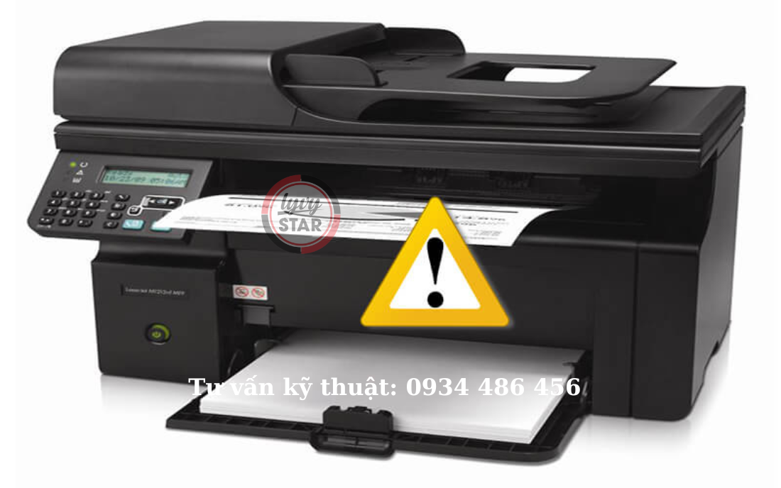 sửa máy in báo lỗi chấm than vàng