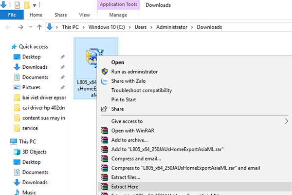 cài driver epson L805