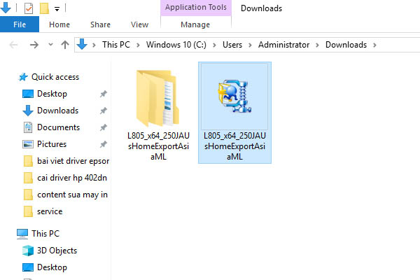 hướng dẫn cài driver máy in epson L805