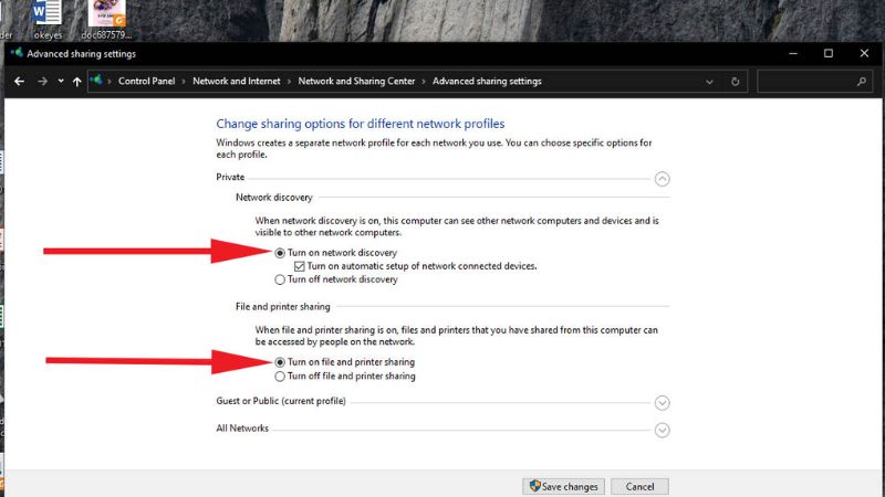 chia sẻ máy in qua mạng lan