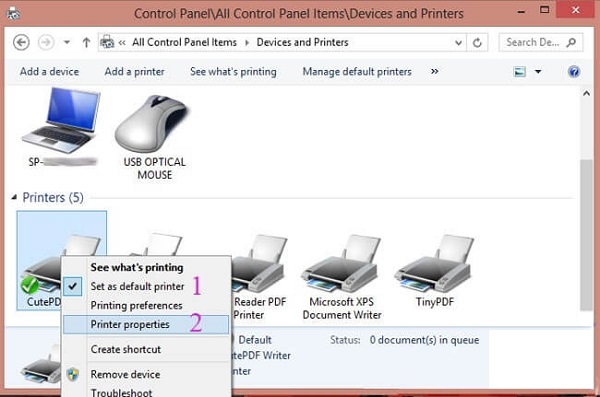 chia sẻ máy in qua mạng lan