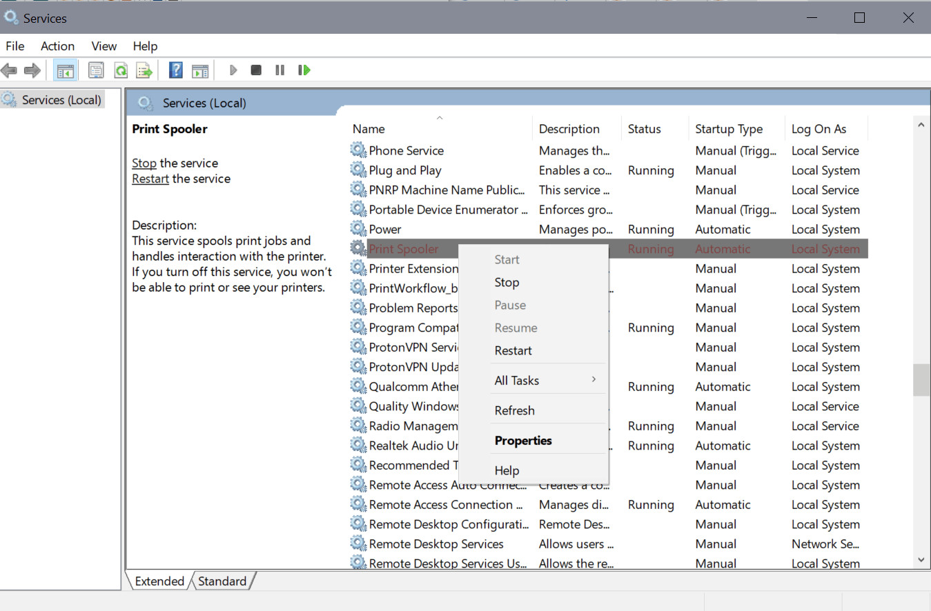 máy in bị chấm than vàng sửa như thế nào