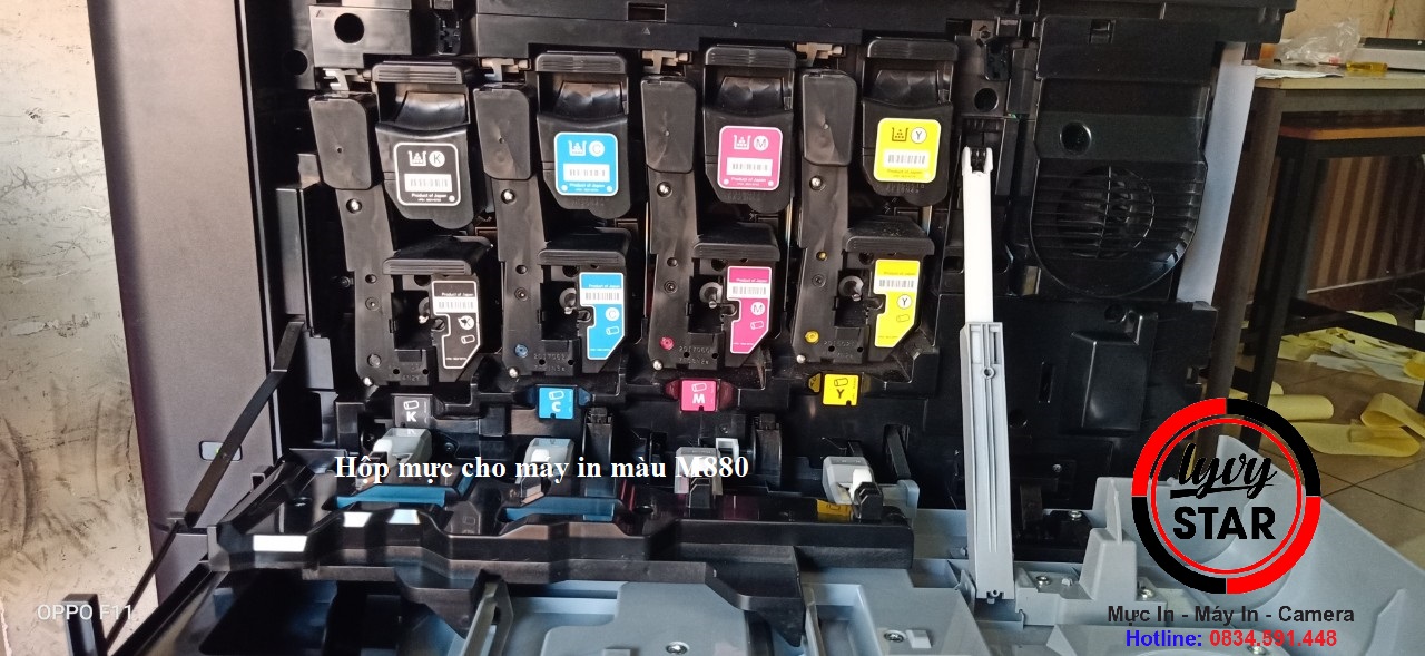 hop muc của máy in HP Color LaserJet Enterprise flow M880