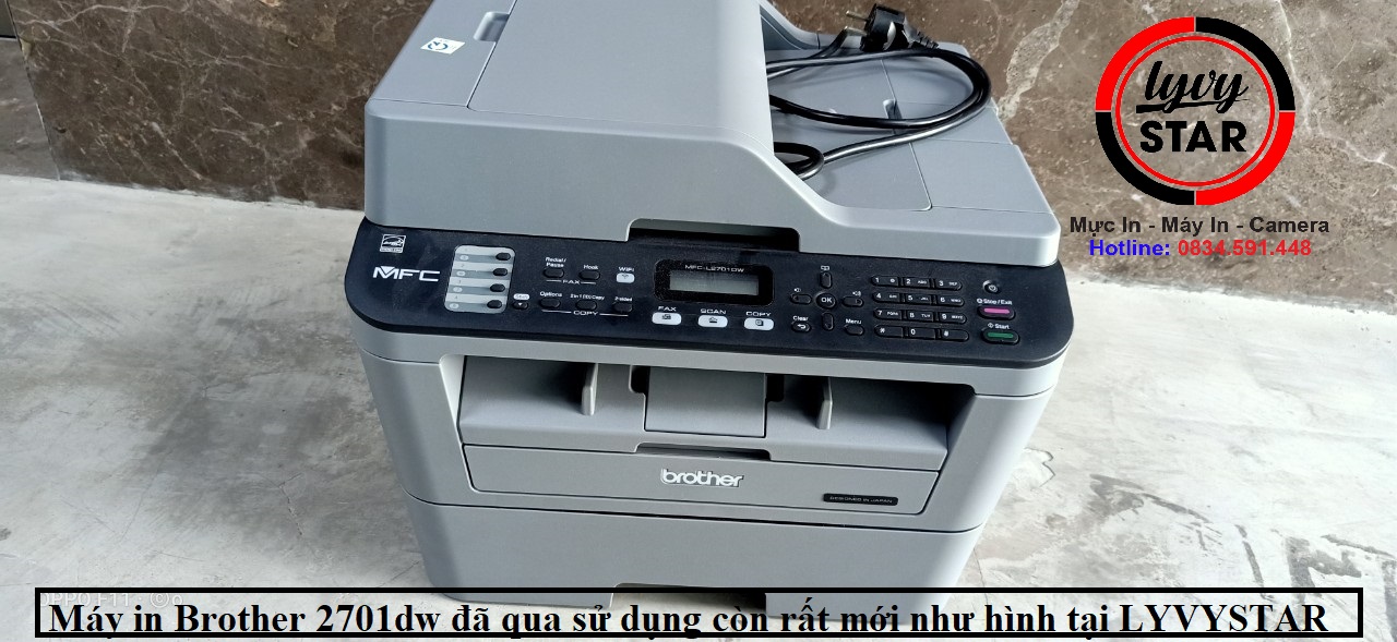 Cung cấp máy in Brother MFC-L2701dw có chức năng in Scan + Coppy + In qua WIFI