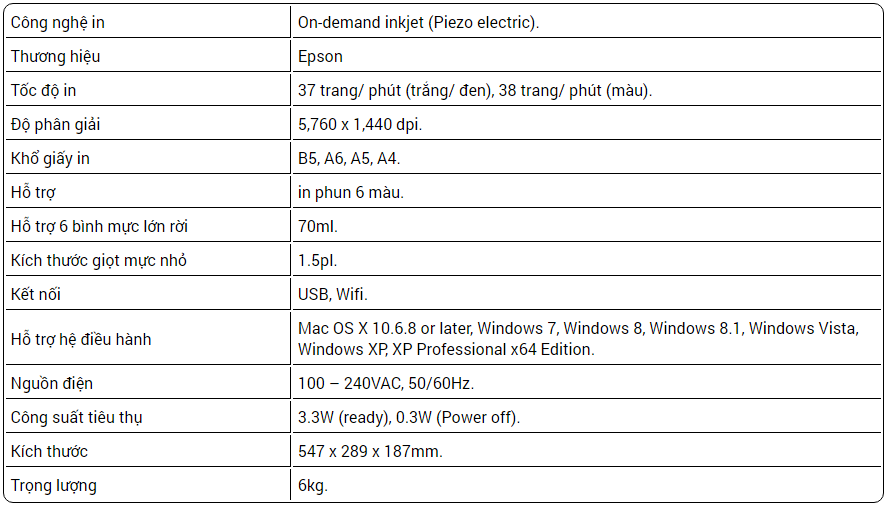 máy in màu epson l805