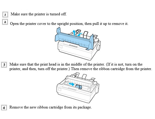 thay ruy băng máy in kim epson