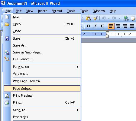 canh lề trong word