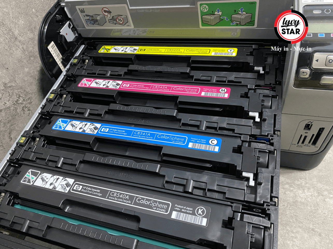 nạp mực máy in laser màu