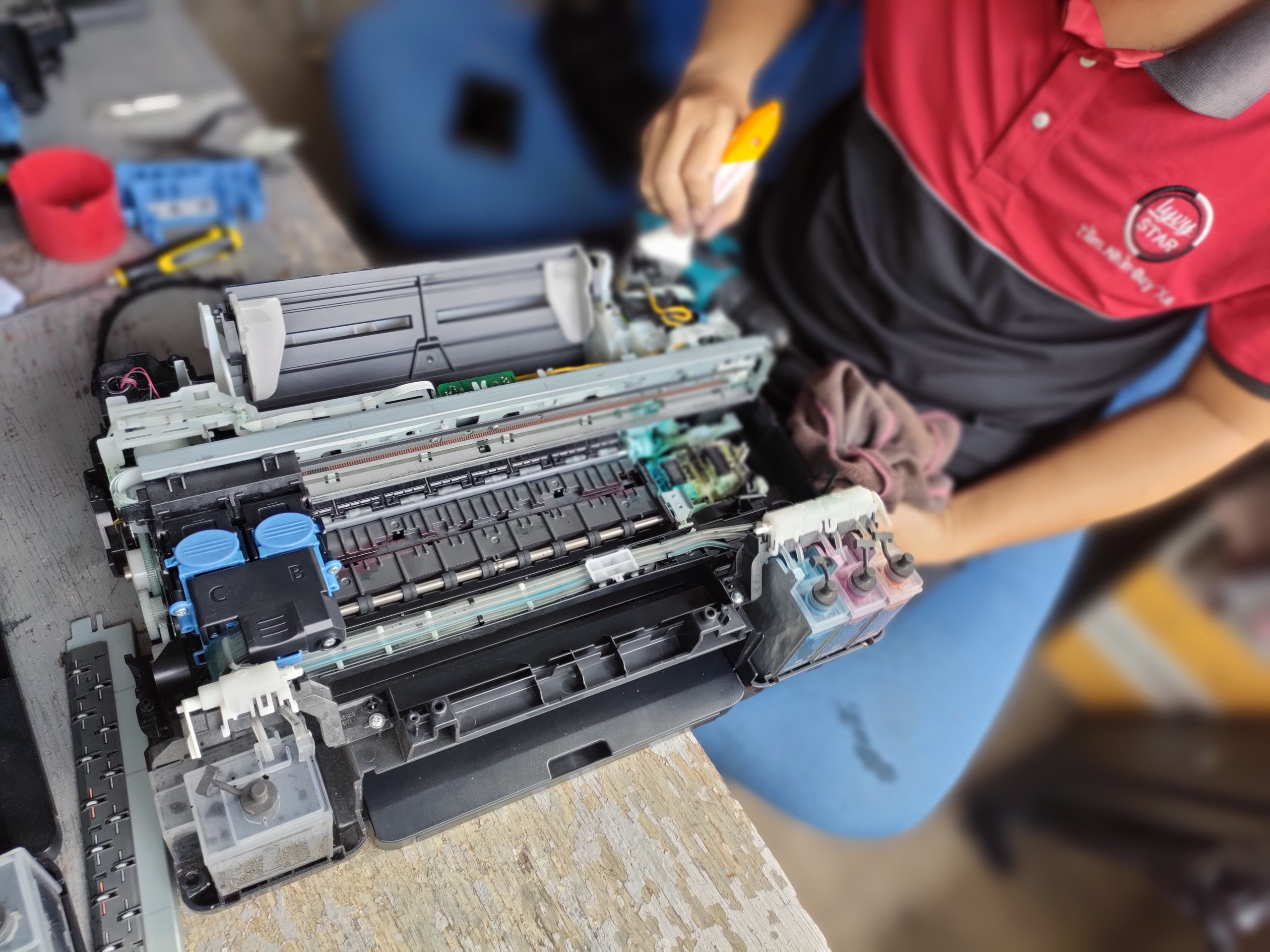 vệ sinh máy in tại nhà