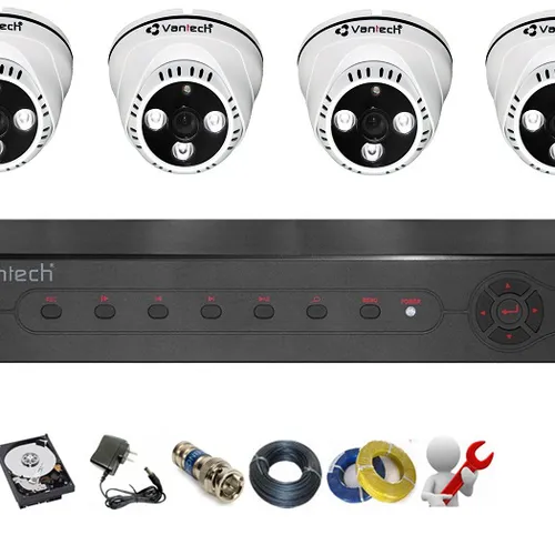 Gắn camera trọn bộ vantech,questek,jtech,eyetech AHDM cho khách sạn,nhà hàng,nhà xưởng tại quận Bình Tân.