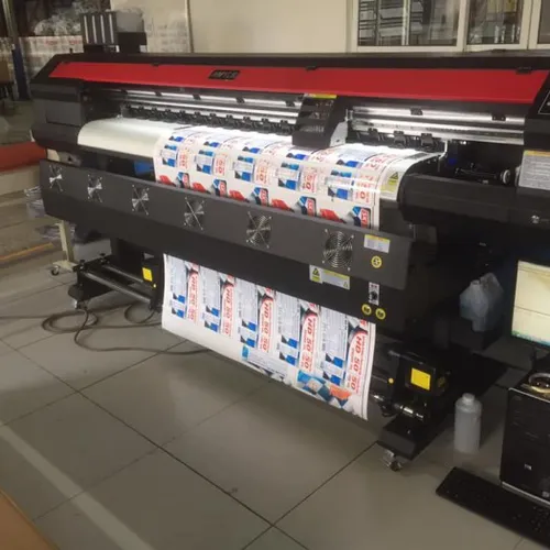 Máy in khổ lớn 1m8 dùng đầu phun xp600 in decal và in bạt giá rẻ bảo hành 5 tháng