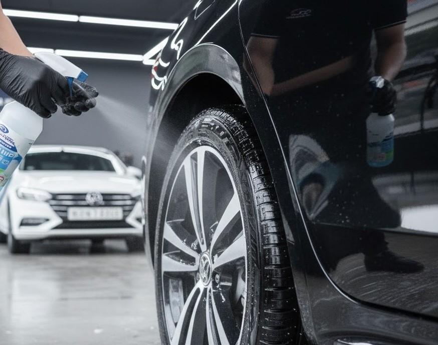 Có nên dùng dưỡng bóng lốp ô tô hay không?