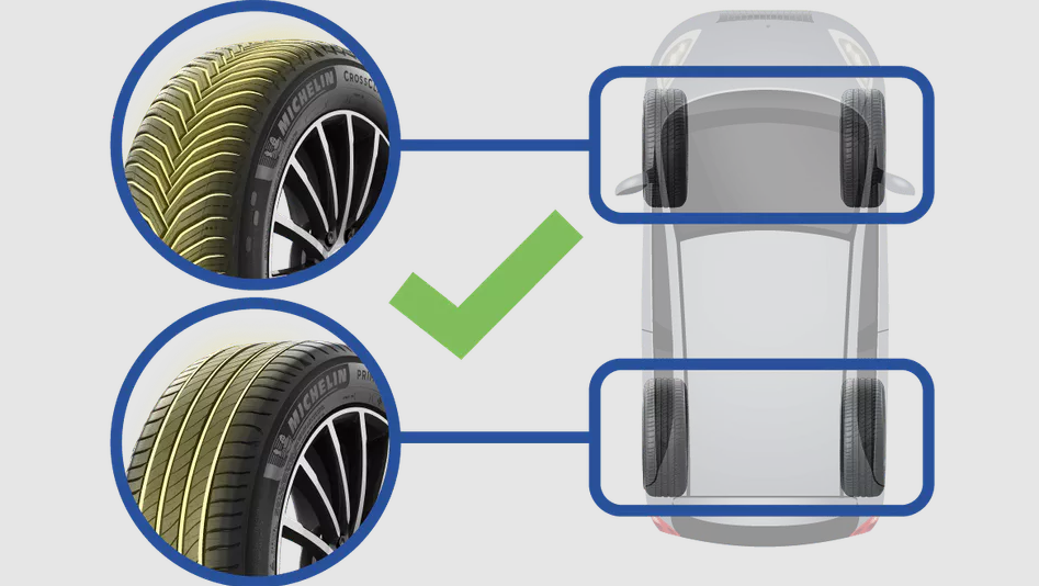 Có thể kết hợp nhiều loại lốp xe ô tô khác nhau trên 1 trục hay không?