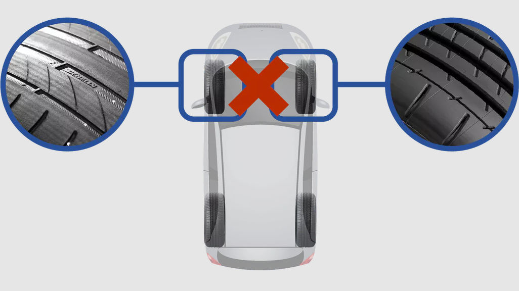 Có thể kết hợp nhiều loại lốp xe ô tô khác nhau trên 1 trục hay không?